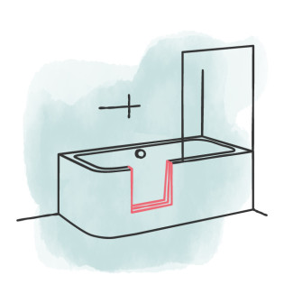 Aufbau Badewanne mit Einstieg