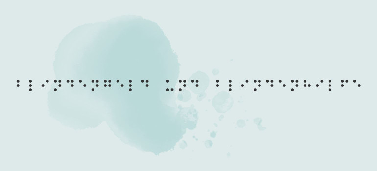 Blindengeld und Blindenhilfe in Braille