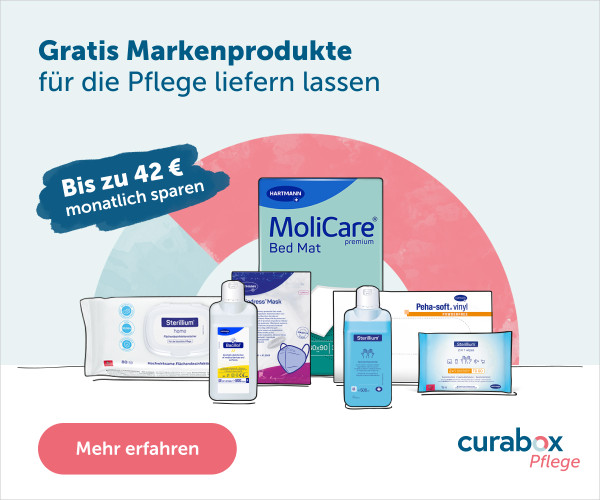 curabox Pflege - Kostenfreie Pflegehilfsmittel im Wert von bis zu 42 € pro Monat
