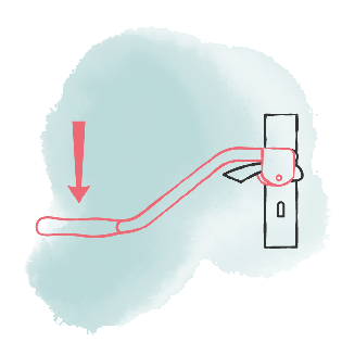 Abbildung einer Fenstergriffverlängerung oder Türgriffverlängerung (Greifhilfe)