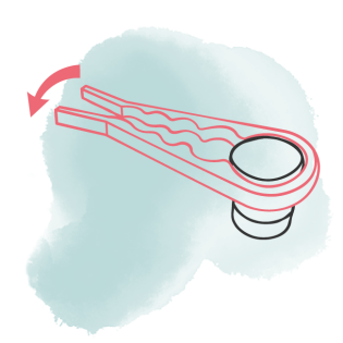 Abbildung eines Glasöffners (Greifhilfe)