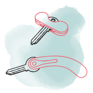 Abbildung einer Schlüsseldrehhilfe (Greifhilfe)