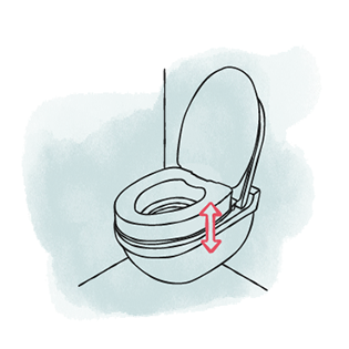 Höhenverstellbare Toilettensitzerhöhung