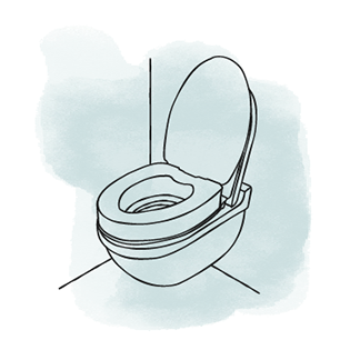 Toilettensitzerhöhung mit Deckel
